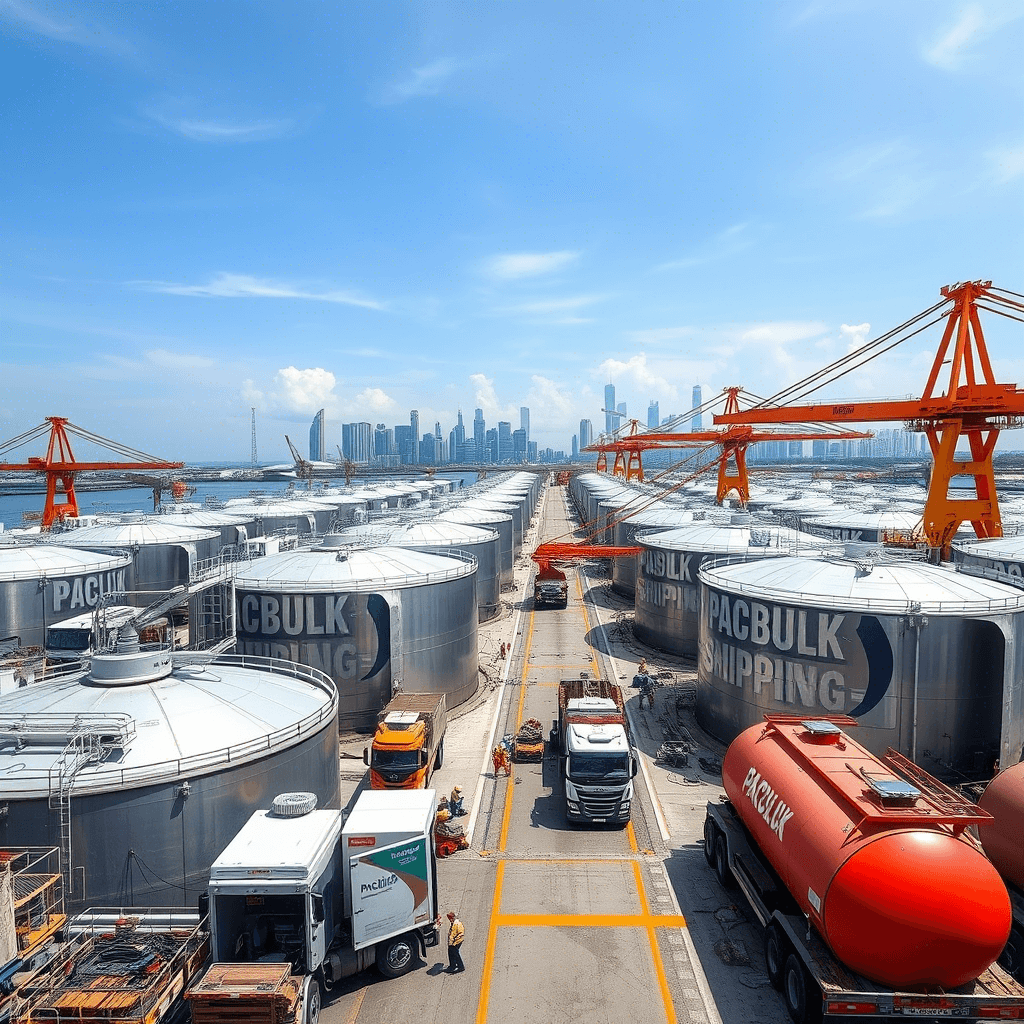 Pacbulk Shipping - a top tank terminal & shipping firm in Jurong, Rotterdam, Fujairah & Houston, specializing in fuel storage & logistics for EN590, Jet A1, crude oil, LNG, & LPG.